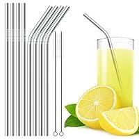 Algopix Similar Product 7 - Stainless Steel Drinking Straws Set of