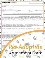 Algopix Similar Product 17 - Pet Adoption Agreement Book Cat  Dog