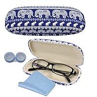 Algopix Similar Product 3 - Glasses Case Bohemia Elephant Print