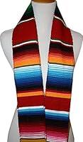 Algopix Similar Product 17 - Serape Graduation Stole Mexican Sash Red