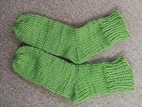 Algopix Similar Product 5 - Hand knit 100% wool slipper socks