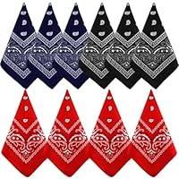 Algopix Similar Product 5 - NACHLYNN 10pcs Paisley Bandanas