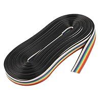 Algopix Similar Product 2 - uxcell 10M 10Pin Rainbow Color Flat