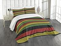 Algopix Similar Product 8 - Ambesonne Jamaican Bedspread Knitted