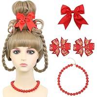 Algopix Similar Product 9 - AMZCOS Christmas Cindy Costume Wig for