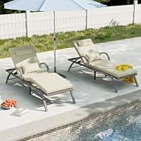 Algopix Similar Product 14 - MEISSALIVVE Chaise Lounge Chair Outdoor