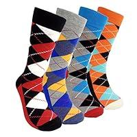 Algopix Similar Product 20 - Mens Colorful Dress Socks Argyle 