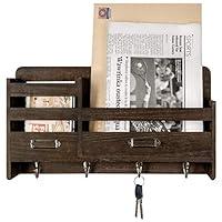 Algopix Similar Product 4 - Mkono Mail Holder Rustic Wood Mail and