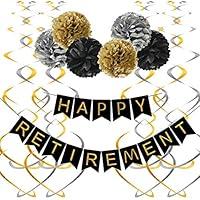 Algopix Similar Product 9 - Famoby Happy Retirement Banner with Pom