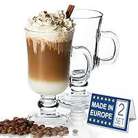 Algopix Similar Product 16 - Irish Glass Coffee Mugs Latte Cups
