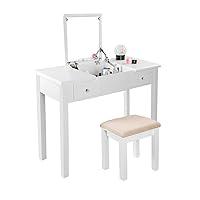 Algopix Similar Product 8 - AODAILIHB Vanity Table with Flip Top