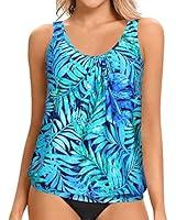 Algopix Similar Product 7 - Yonique Womens Blouson Tankini Top No