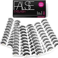 Algopix Similar Product 15 - Eliace Eyelashes 50 Pairs5 Styles