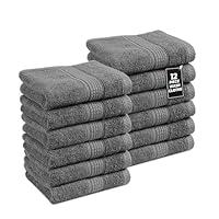 Algopix Similar Product 20 - LANE LINEN Grey Washcloths 12 Pack 