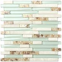 Algopix Similar Product 1 - Beach Style Glass Tile Mother of Pearl
