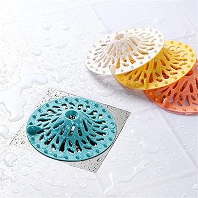 Shower Drain Hair Catcher with Suction Cups Easy to Install and Clean  Suitable for Bathroom Bathtub and Kitchen 3 Pack Flat Shower Drain Hair  Trap TPR