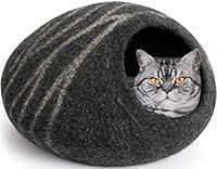 Algopix Similar Product 3 - MEOWFIA Premium Felt Cat Bed Cave 