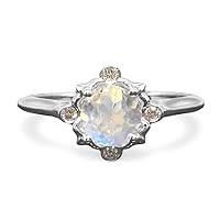 Algopix Similar Product 13 - Moonstone Ring  Engagement Wedding