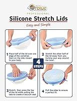 Algopix Similar Product 11 - Orblue Silicone Stretch Lids 6Pack of