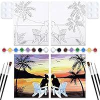 Algopix Similar Product 15 - Nuberlic 2 Pack Pre Drawn Canvas for