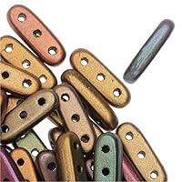 Algopix Similar Product 15 - CzechMates Glass 3Hole Beam Beads
