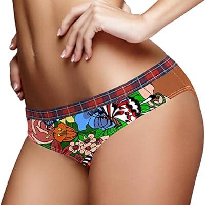 Women's Crotchless Underwear Stretch Panties Cute Breathable