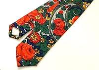 Algopix Similar Product 4 - Floral Necktie with Red Flowers Man