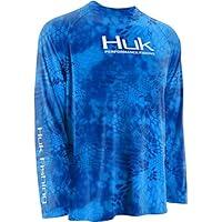 Algopix Similar Product 4 - Huk Mens krypton solid raglan long
