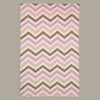 Algopix Similar Product 9 - DwellStudio Zig Zag Pink Multi 5x8 Rug