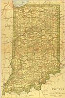 Algopix Similar Product 17 - Indiana Map Journal Vintage 1894 Map