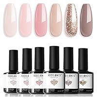 Algopix Similar Product 10 - modelones Nude Gel Nail Polish Set 6