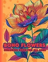 Algopix Similar Product 18 - BOHEMIAN FLOWERS COLORING BOOK Retro