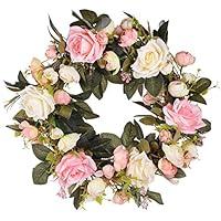 Algopix Similar Product 18 - Lvydec Artificial Rose Flower Wreath 