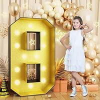 Algopix Similar Product 3 - 4FT Marquee Light Up Numbers 8Glitter