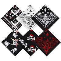 Algopix Similar Product 7 - YARIEW 100 Cotton Pirate Bandana for