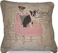 Algopix Similar Product 20 - DaDa Bedding Royal Dog Woven Cushion