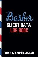 Algopix Similar Product 8 - Barber Client Data Log Book With A to Z