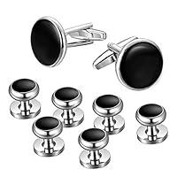 Algopix Similar Product 4 - Jstyle Mens Cufflinks and Studs Set