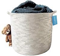 Algopix Similar Product 4 - Cotton Rope Basket Natural  Blanket