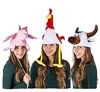 Algopix Similar Product 3 - Tigerdoe Animal Costume Hats  3 Pack 