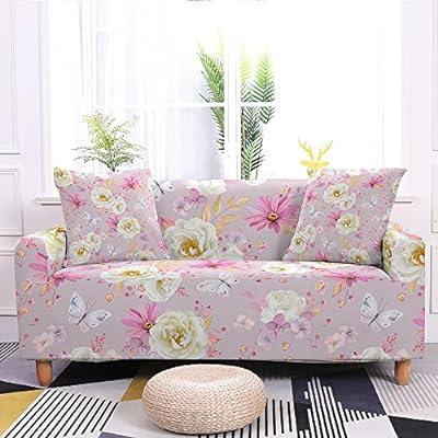 For 1/2/3/4 Seater Stretch Printed Sofa Covers Couch Protector Spandex  Slipcover