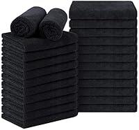 Algopix Similar Product 7 - Orighty Black Salon Towel Pack of