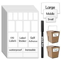 Algopix Similar Product 4 - JIEHENG 170Pcs White Removable Labels