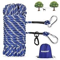 Algopix Similar Product 1 - Dog Tie Out Cable for Camping 100ft