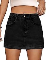 Algopix Similar Product 3 - POTILI Denim Skort Women High Waist