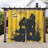 Algopix Similar Product 12 - Halloween theme Outdoor Curtains for