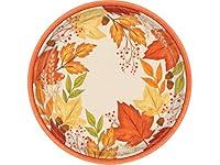 Algopix Similar Product 15 - Fall Foliage  Round Paper Plates 105