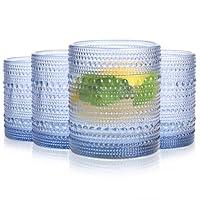 Algopix Similar Product 6 - abrwyy Blue Drinking Glasses Set of 4