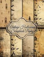 Algopix Similar Product 17 - Vintage Halloween Scrapbook Paper