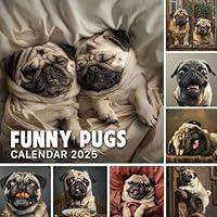 Algopix Similar Product 19 - Funny Pugs Calendar 2025 365 Days of